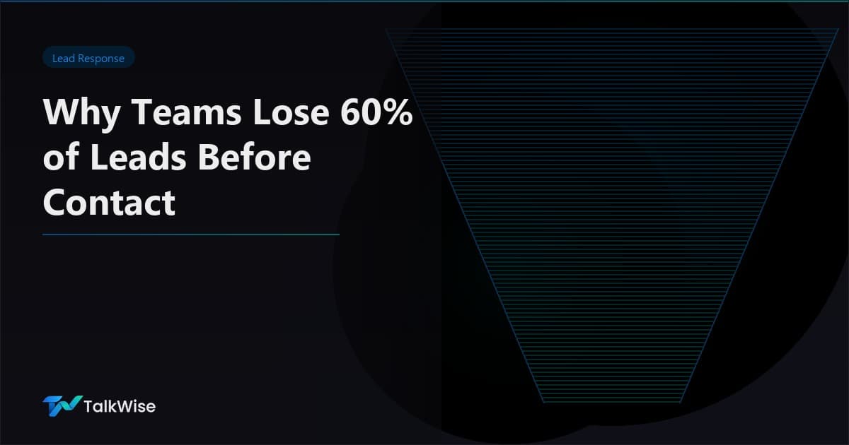 Why Sales Teams Lose 60% of Their Leads Before Making First Contact